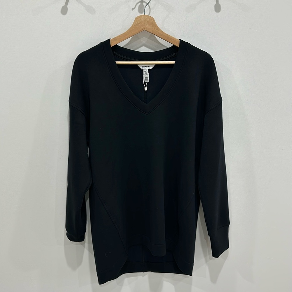Spanx Brushed v neck tunic black size medium